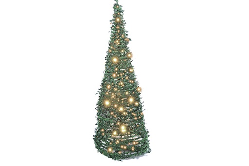 [122664] Foldable Christmas tree with USB LED lights 210 cm