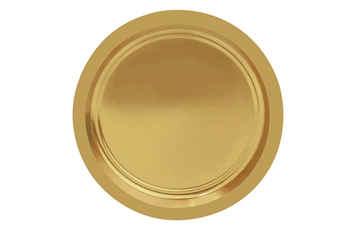 [122672] Pack 6 Christmas gold paper plates 23 cm