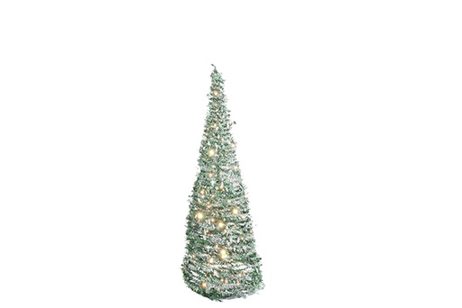 [122701] Árbol de Navidad nevado plegable con luces LED USB 150 cm