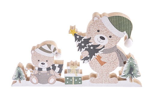 [122756] Figura de Natal em madeira 25x14 cm