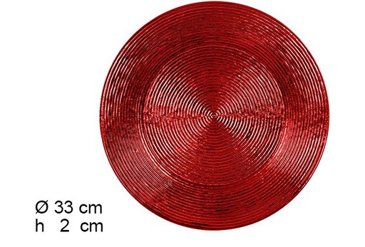 [122807] Red greek charger plate 33 cm 