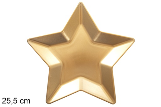 [122818] Bandeja inferior estrela de Natal dourada 25,5 cm
