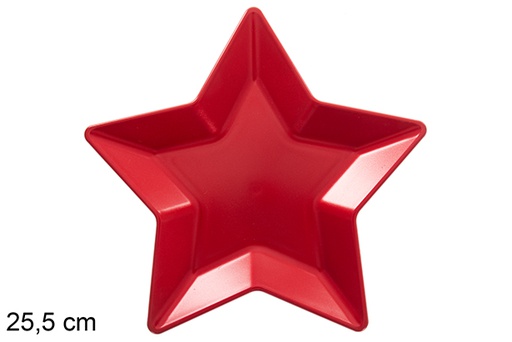 [122820] Sous plateau étoile de Noël rouge 25,5 cm