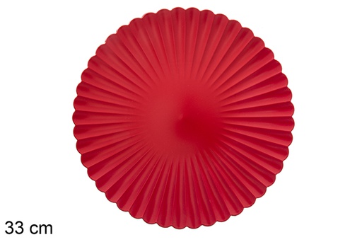 [122823] Bajo plato decorativo rojo 33 cm