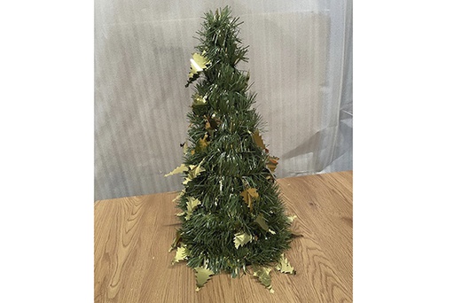 [122893] Cono base verde decorado con arboles de navidad blancos 50cm (copia)