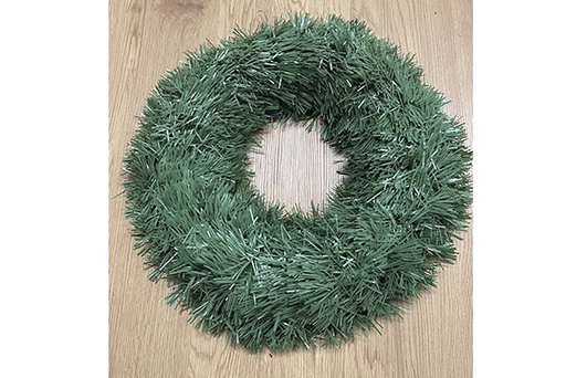 [122913] Arbol plegable base verde decorada con arboles copos plata 150cm (copia)