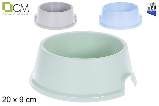 [122938] Comedero mascota redondo colores pastel 20x9cm