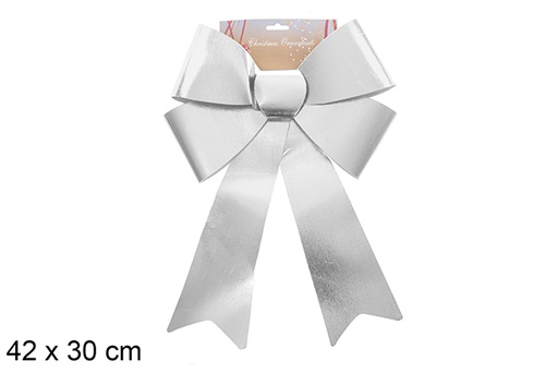 [123051] Luxury silver Christmas bow 42x30cm