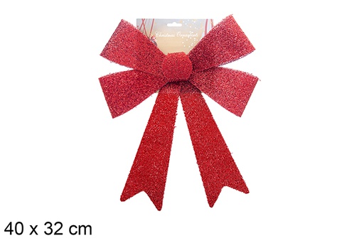 [123095] Bright red Christmas bow 40x32cm