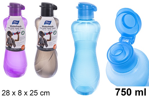 [123147] Plastic water bottle assorted colors 750 ml