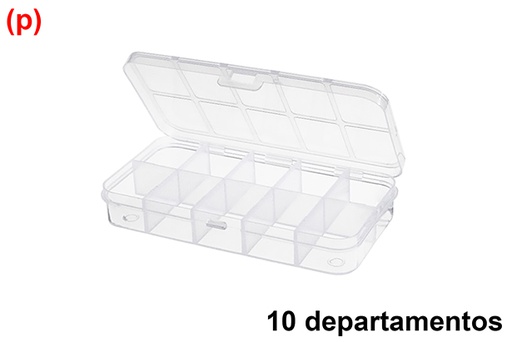 [123160] Transparent plastic organizer 10 departments