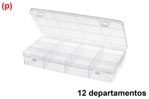 [123161] Transparent plastic organizer 12 departments