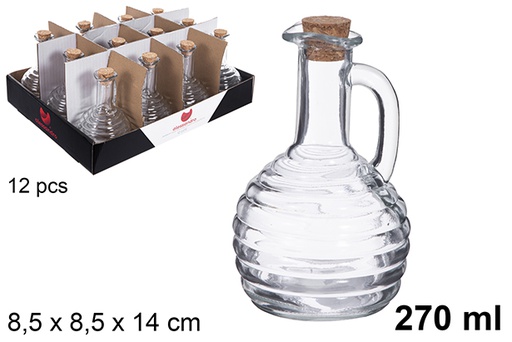 [123175] Frasco de óleo de vidro Montillana com rolha de cortiça 270 ml