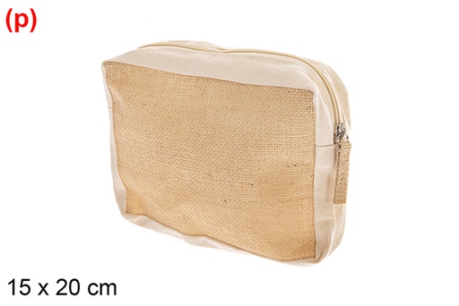 [123188] Neceser yute y algodón natural 11.5x16.5cm (copia)