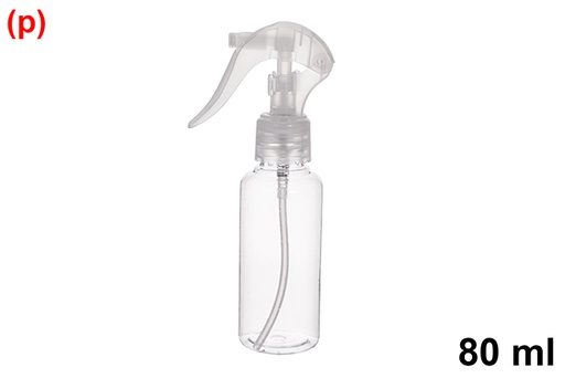 [123219] Frasco plástico transparente com pulverizador 80 ml