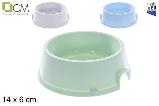 [123234] Comedero mascotas redondo color pastel 14cm