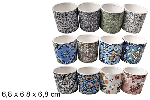 [123235] Maceta cerámica decorada surtido 12 cm