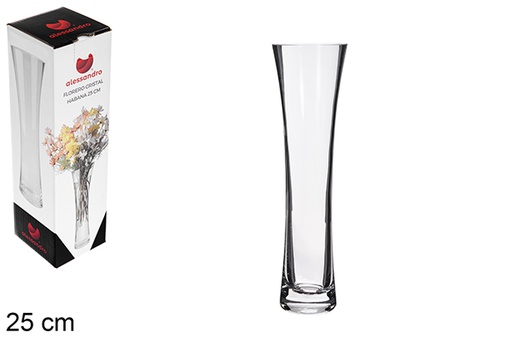 [123244] Havana glass vase 25 cm