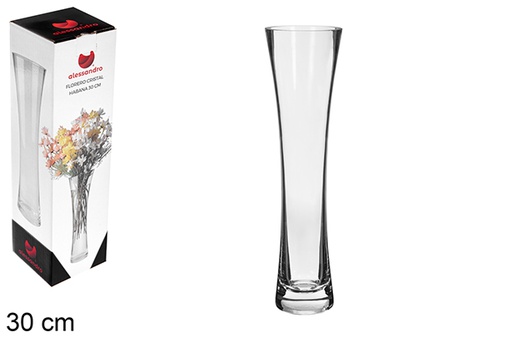 [123245] Havana glass vase 30 cm