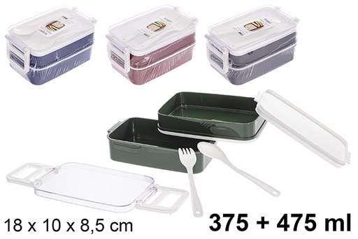 [123251] Boîte à lunch Aqua  (375+475ml)