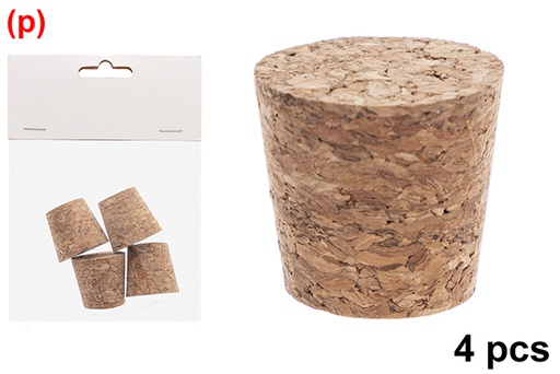 [123283] Cork stopper 4 pieces