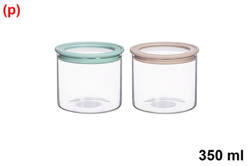 [123315] Pot à couvercle en verre borosilicaté polyvalent de 350 ml