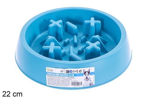 [123346] Mangeoire en plastique pour animaux de compagnie 22 cm