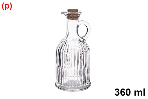 [123358] Aceitera cristal Jaen tapón corcho 360 ml
