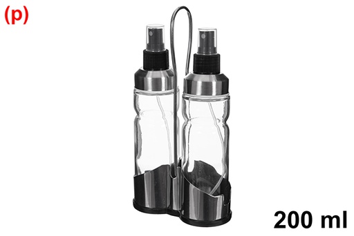 [123391] Coffret huile et vinaigre avec pulvérisateur 200 ml