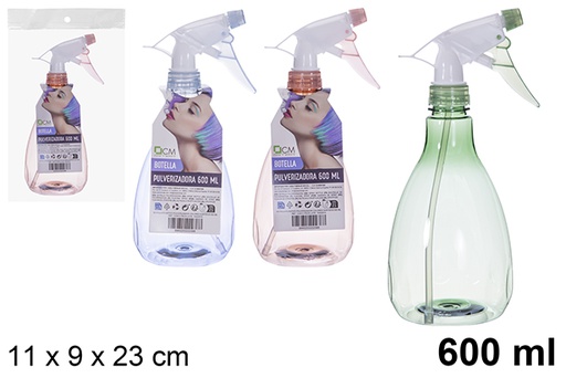 [123410] Frasco de plástico em spray, cores sortidas 600 ml