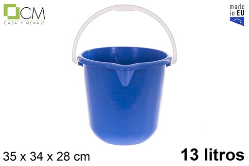 [123419] Cubo redondo azul pico 13l