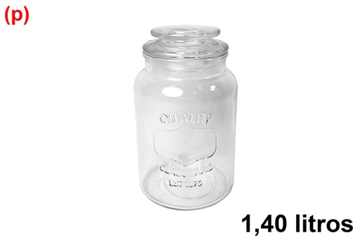 [123429] Glass jar with airtight lid 1.40 liters