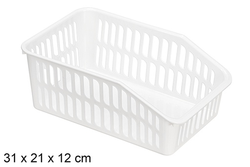 [123456] White Plastic Organizer Tray – Size M