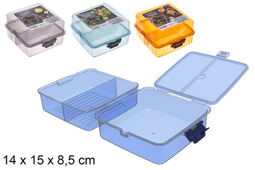 [123464] Lunch box with compartments in assorted colors