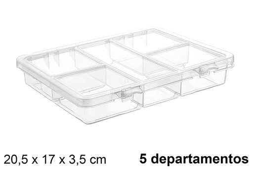 [123472] Organizzatore di plastica 5 scomparti