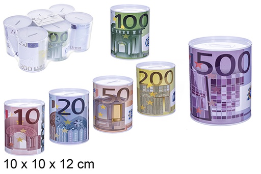 [123482] Euro metal piggy bank 10x12 cm