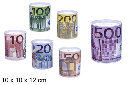 [123482] Tirelire en métal euro 10x12 cm
