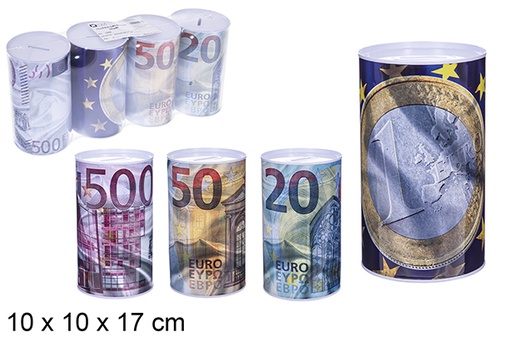 [123484] Salvadanaio in metallo euro 10x17 cm