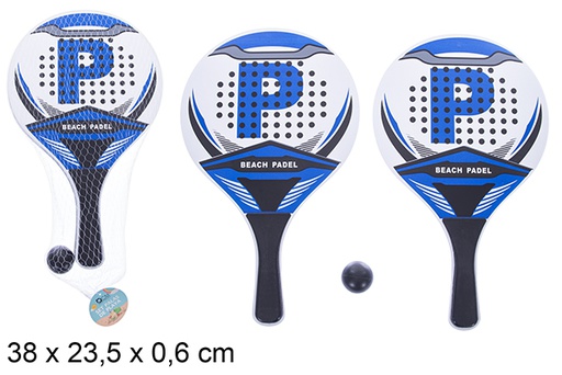 [123537] Conjunto de raquetes de praia retangulares decoradas beach padel
