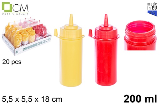 [107269] Bote ketchup/mostaza boca ancha 200ml