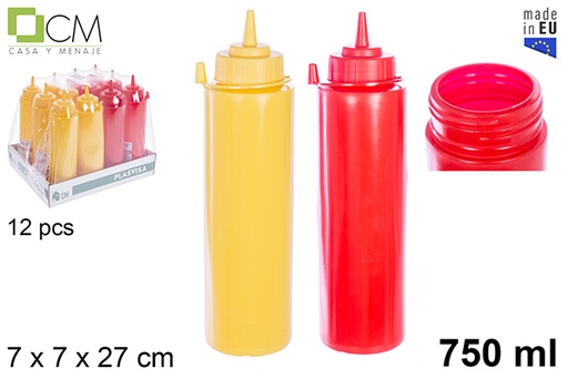 [107272] Bote ketchup/mostaza boca ancha 750ml