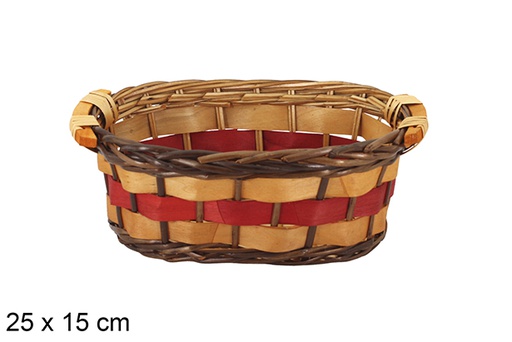[123591] Trenvalo two-tone oval basket 25x15 cm