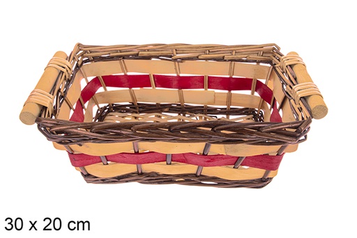 [123592] Cesto retangular bicolor Trenvalo 30x20 cm