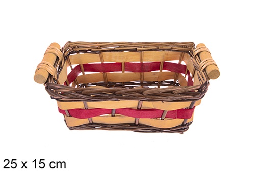 [123593] Cesto retangular bicolor Trenvalo 25x15 cm