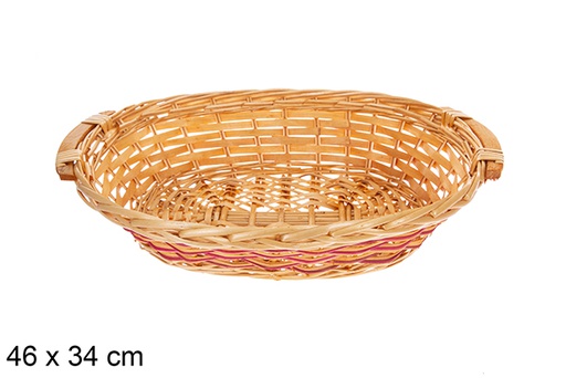 [123595] Brelo two-tone oval basket 46x34 cm