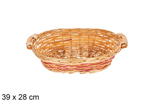 [123596] Cestino ovale bicolore Brelo 39x28 cm