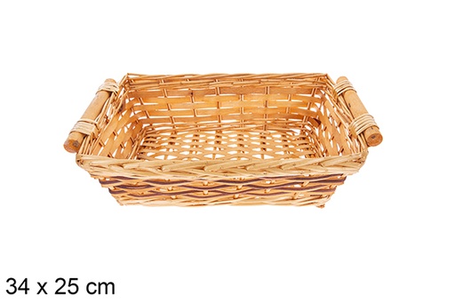 [123599] Cesto retangular bicolor Ravelix 34x25 cm