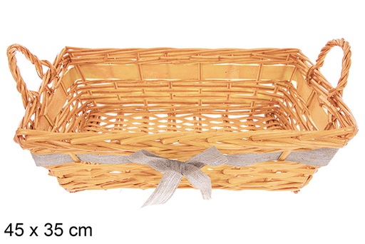 [123615] Cesto retangular para mel com fita Vamirel 45x35 cm