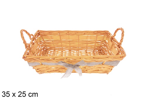 [123617] Cestino rettangolare per miele con nastro Vamirel 35x25 cm