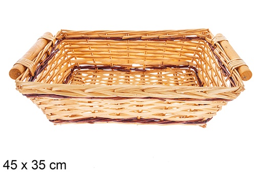 [123618] Panier rectangulaire bicolore Dalen 45x35 cm